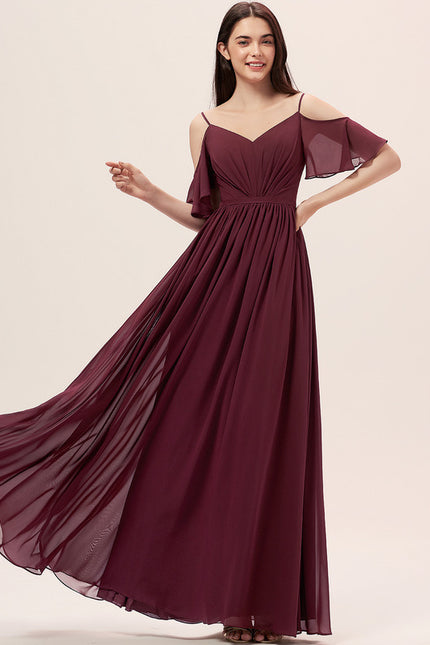 Robe Cérémonie Longue Volants Rose