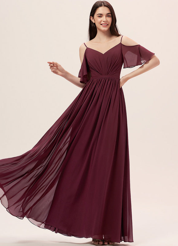 Robe Cérémonie Longue Volants Rose