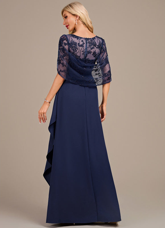 Robe Cérémonie Longue Marine Élégante - gallery 5