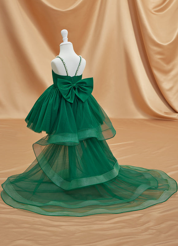 Robe Cérémonie Tulle Vert Émeraude - gallery 3