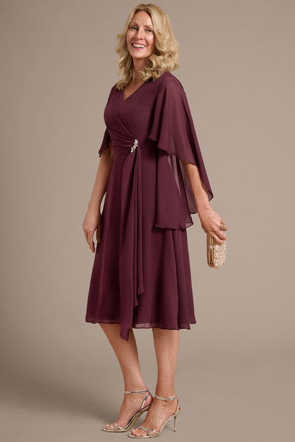 Robe Cérémonie Prune Fluide - gallery 4