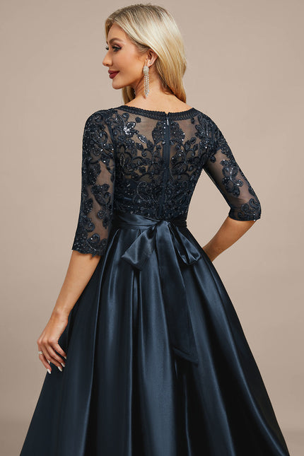 Robe Cérémonie Élégante Nuit Satinée - gallery 7