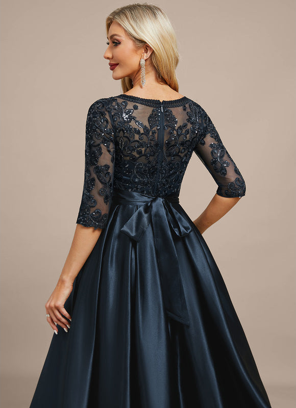 Robe Cérémonie Élégante Nuit Satinée - gallery 7