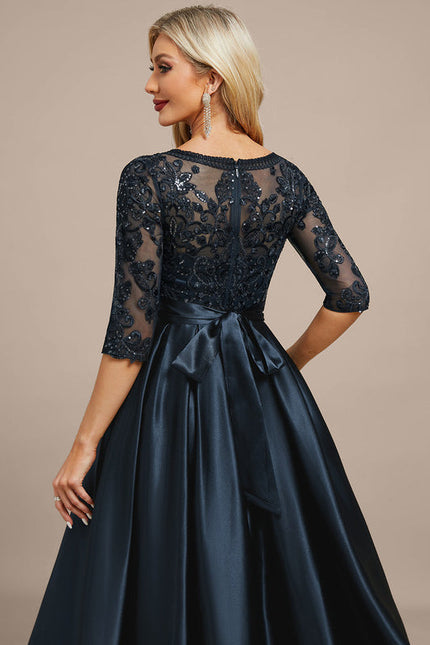 Robe Cérémonie Élégante Nuit Satinée - gallery 7