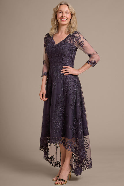 Robe Cérémonie Dentelle Violette - gallery 4