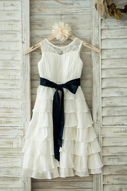 Robe Cérémonie Volants Satinée