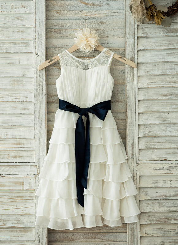 Robe Cérémonie Volants Satinée