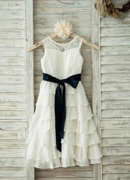 Robe Cérémonie Volants Satinée