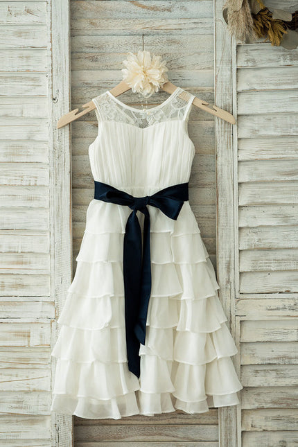 Robe Cérémonie Volants Satinée