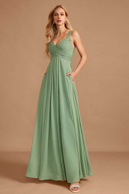 Robe Cérémonie Longue Volants Rose - gallery 1