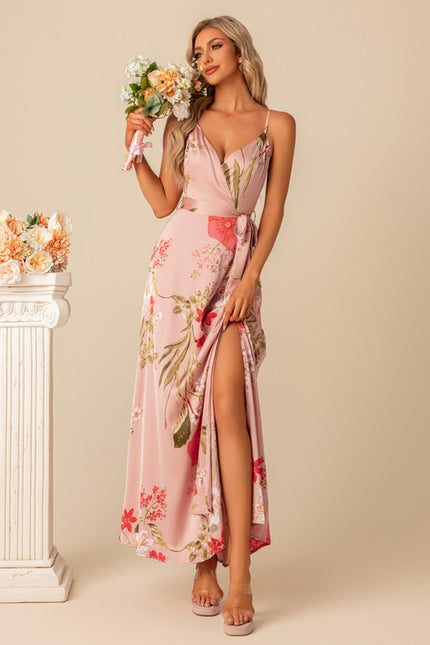 Robe Cérémonie Longue Florale Satinée - gallery 4
