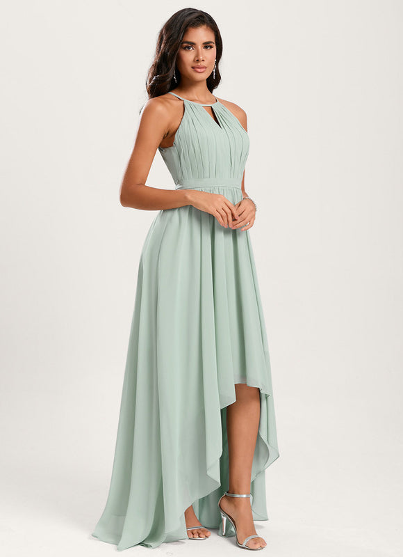 Robe Cérémonie Mousseline Asymétrique - gallery 1