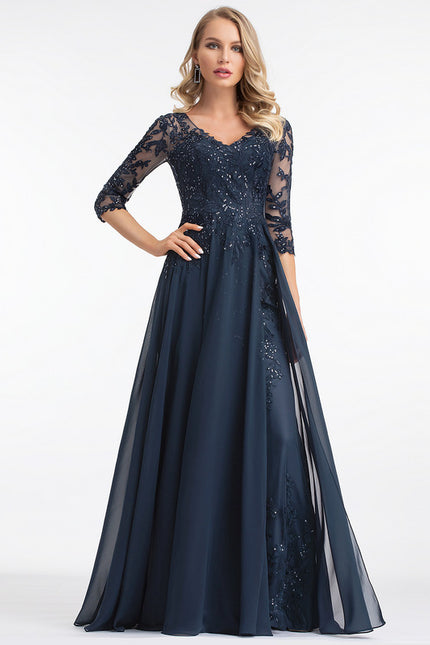 Robe Cérémonie Longue Bleu Royal - gallery 1