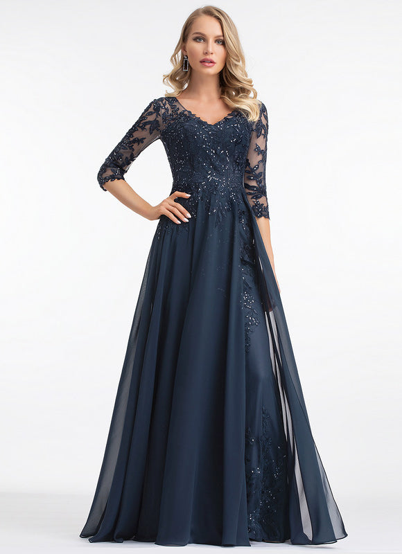 Robe Cérémonie Longue Bleu Royal - gallery 1