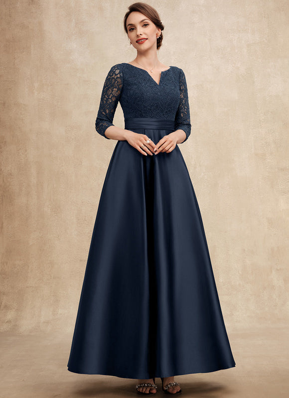 Robe Cérémonie Bleu Marine Satinée - gallery 2