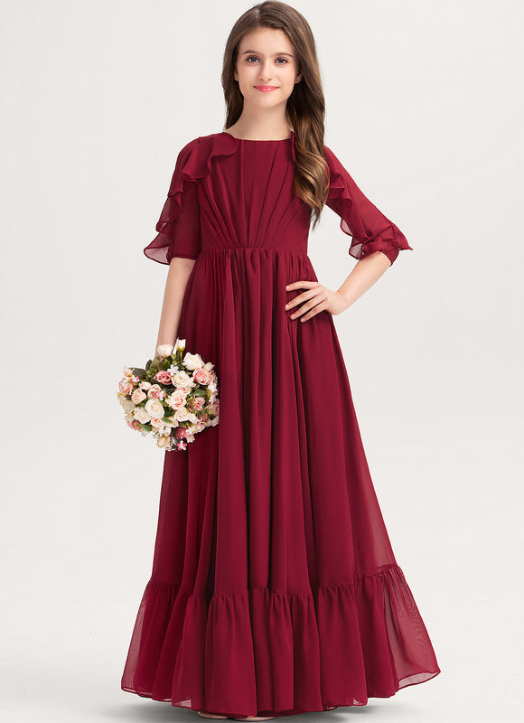 Robe Cérémonie Volants Bordeaux - gallery 3