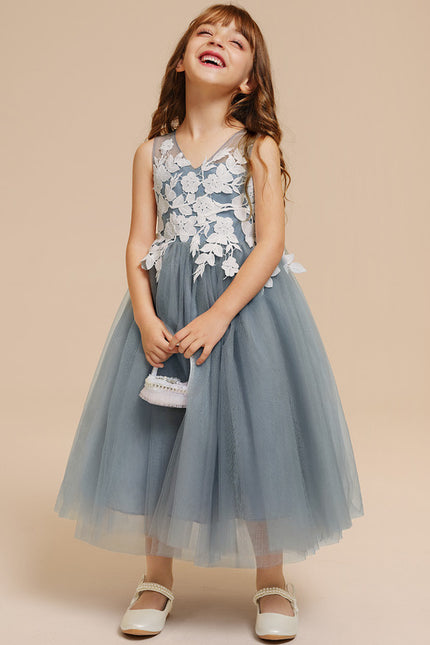 Robe Cérémonie Tulle Bleu Pâle - gallery 3