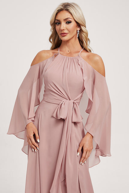 Robe Cérémonie Fluide Rose Pâle - gallery 6