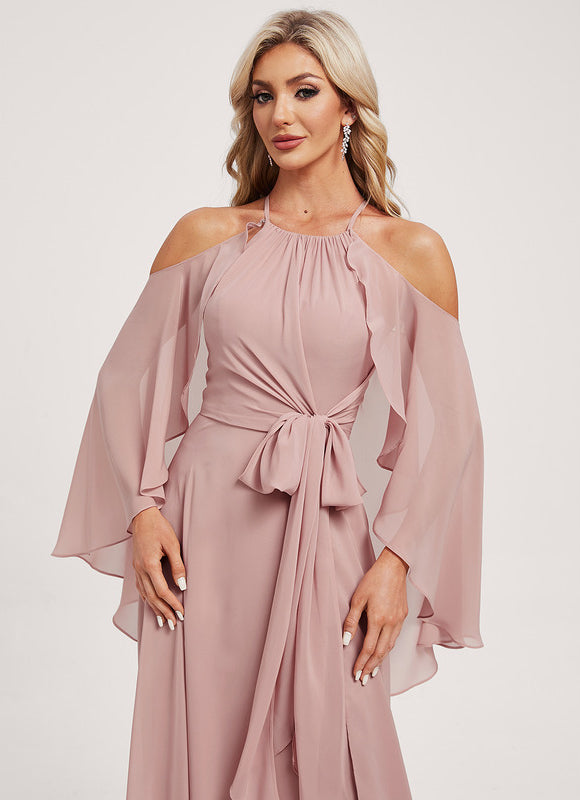 Robe Cérémonie Fluide Rose Pâle - gallery 6
