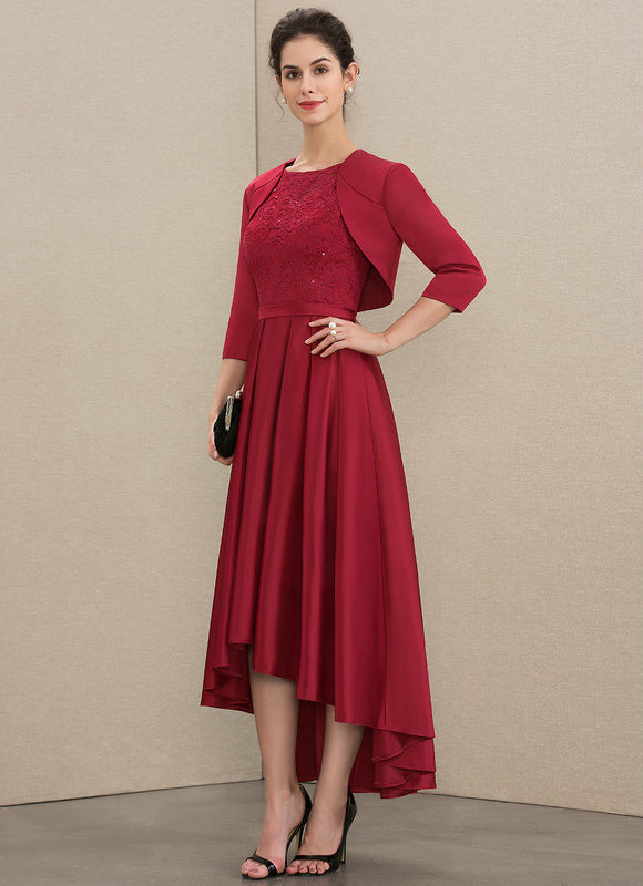 Robe Cérémonie Rouge Satiné Élégant - gallery 5