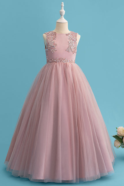 Robe Cérémonie Tulle Rose Poudré - gallery 5