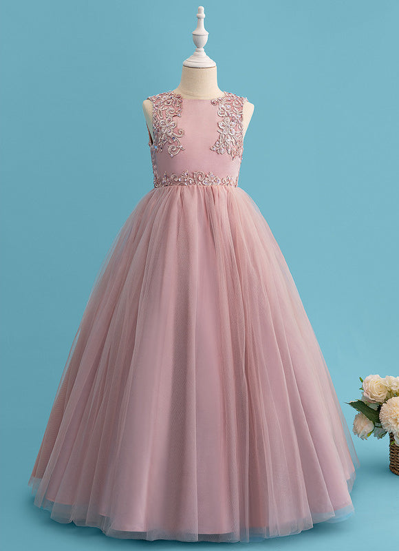 Robe Cérémonie Tulle Rose Poudré - gallery 5