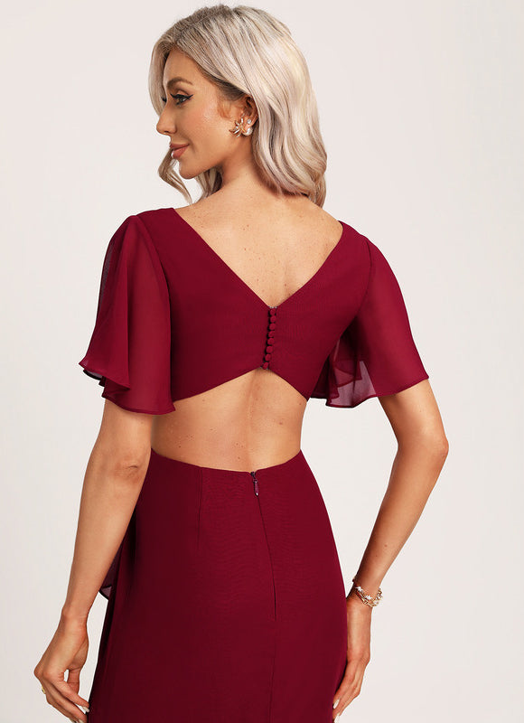 Robe Cérémonie Longue Volants Rose - gallery 3