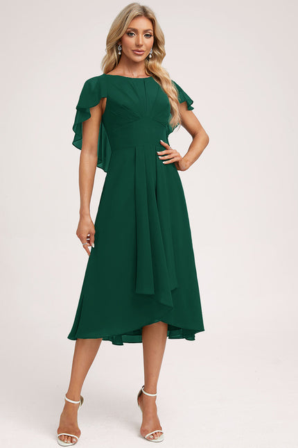 Robe Cérémonie Col Rond Volantée - gallery 1