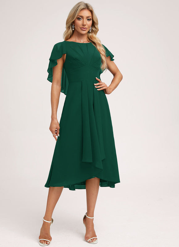 Robe Cérémonie Col Rond Volantée - gallery 1
