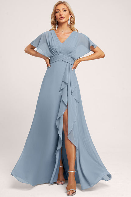 Robe Cérémonie Longue Volants Rose - gallery 5