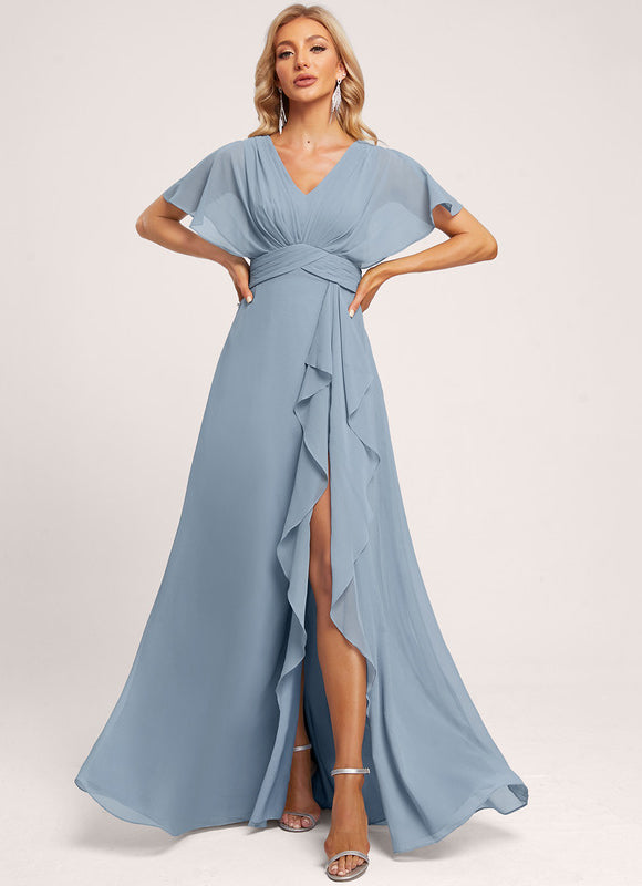 Robe Cérémonie Longue Volants Rose - gallery 5