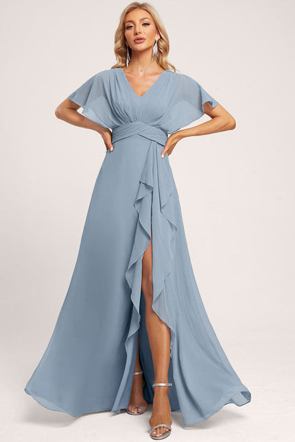 Robe Cérémonie Longue Volants Rose - gallery 5