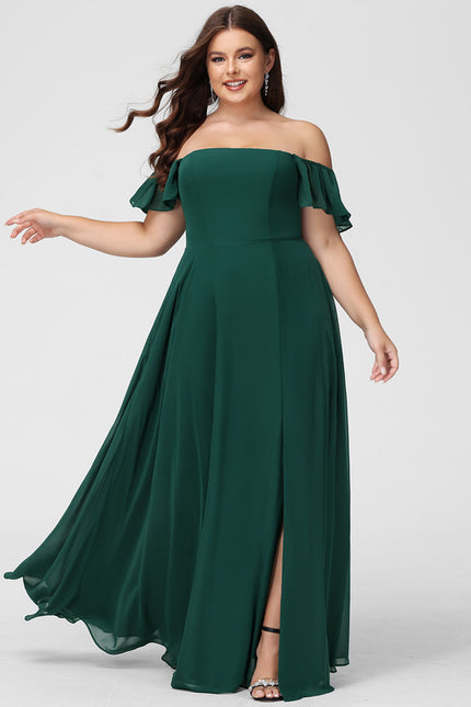 Robe Cérémonie Mousseline Vert Profond - gallery 7