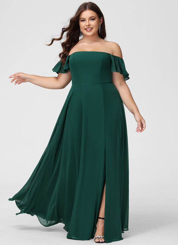 Robe Cérémonie Mousseline Vert Profond - gallery 7