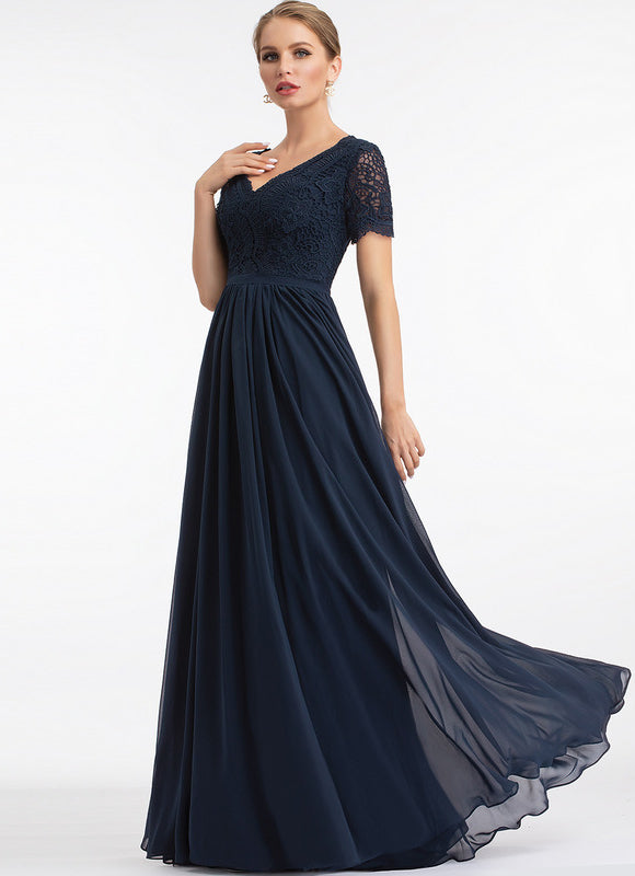 Robe Cérémonie Longue Rose Élégante
