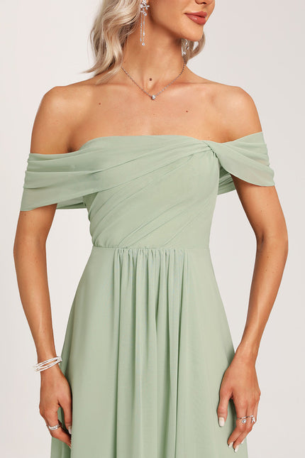 Robe Cérémonie Élégante À Décolleté - gallery 1