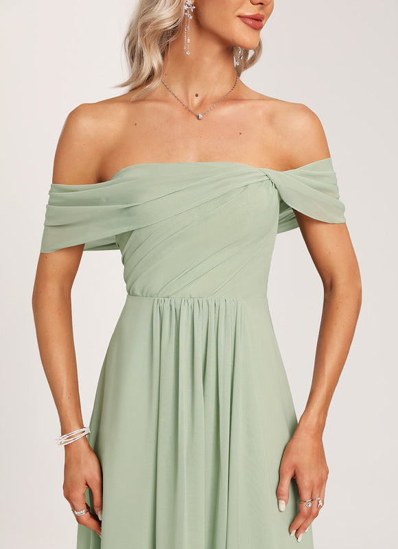 Robe Cérémonie Élégante À Décolleté - gallery 1