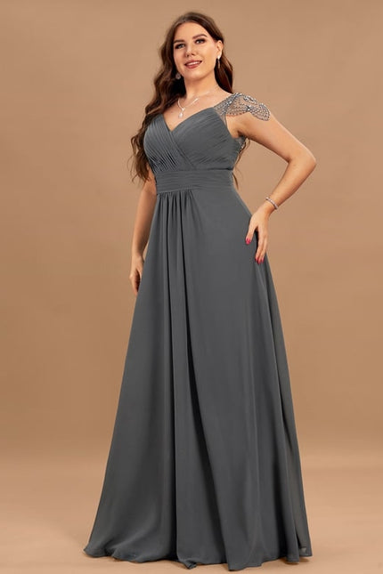 Robe Cérémonie Mousseline Charbon - gallery 5