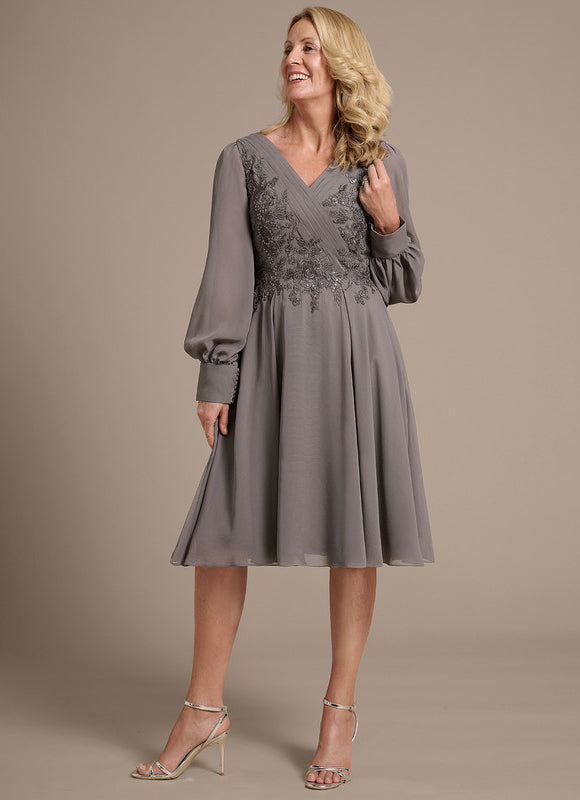 Robe Trapeze Ceremonie Grande Taille - gallery 3