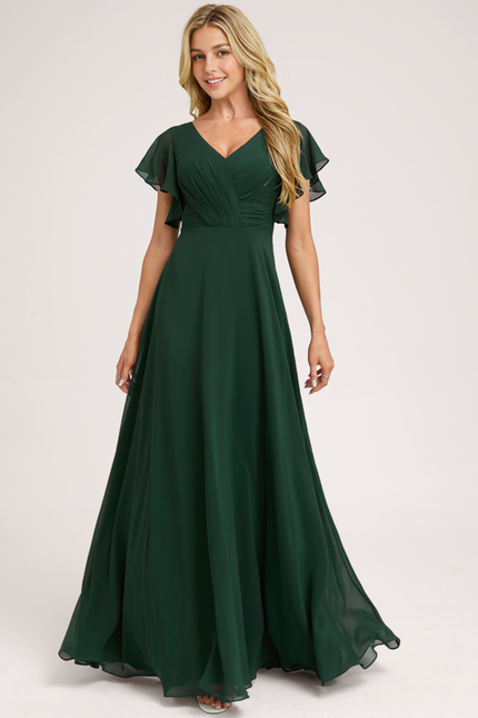 Robe Cérémonie Longue Volants Rose - gallery 2