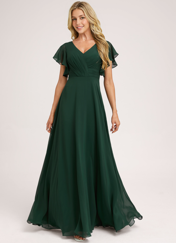 Robe Cérémonie Longue Volants Rose - gallery 2