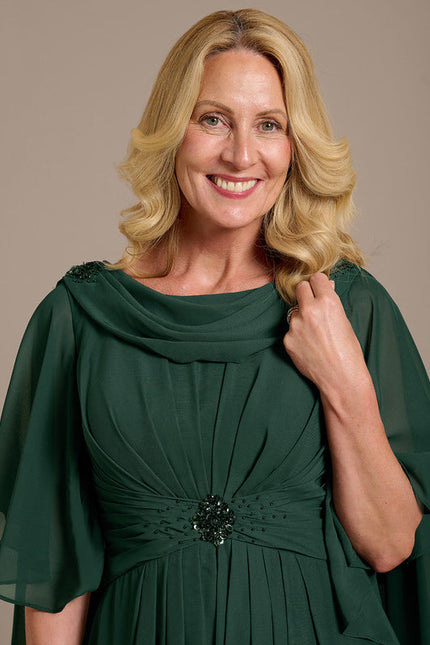 Robe Cérémonie Mousseline Émeraude - gallery 1