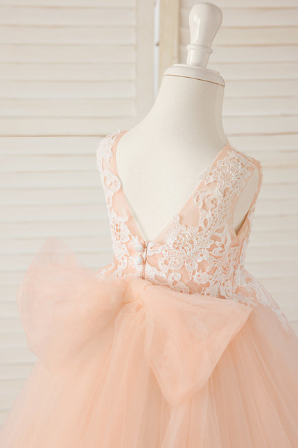 Robe Cérémonie Tulle Pêche - gallery 2
