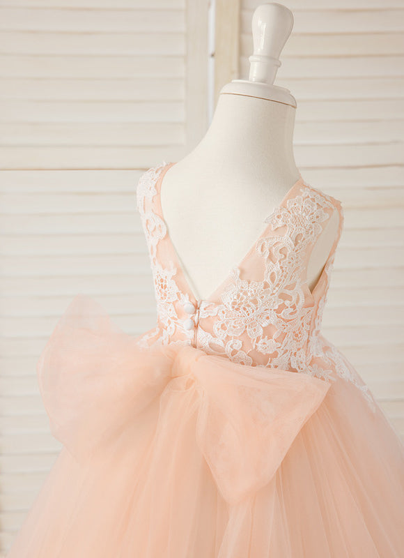 Robe Cérémonie Tulle Pêche - gallery 2