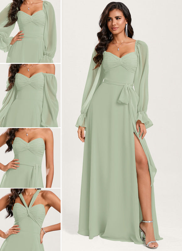 Robe Cérémonie Fluide Verte