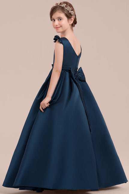 Robe Cérémonie Satinée Grise - gallery 1