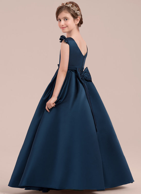 Robe Cérémonie Satinée Grise - gallery 1