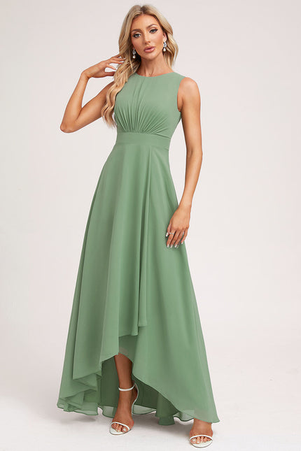 Robe Cérémonie Asymétrique Verte - gallery 1