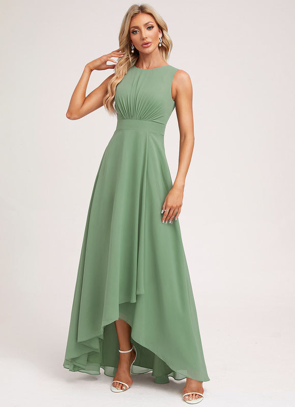 Robe Cérémonie Asymétrique Verte - gallery 1