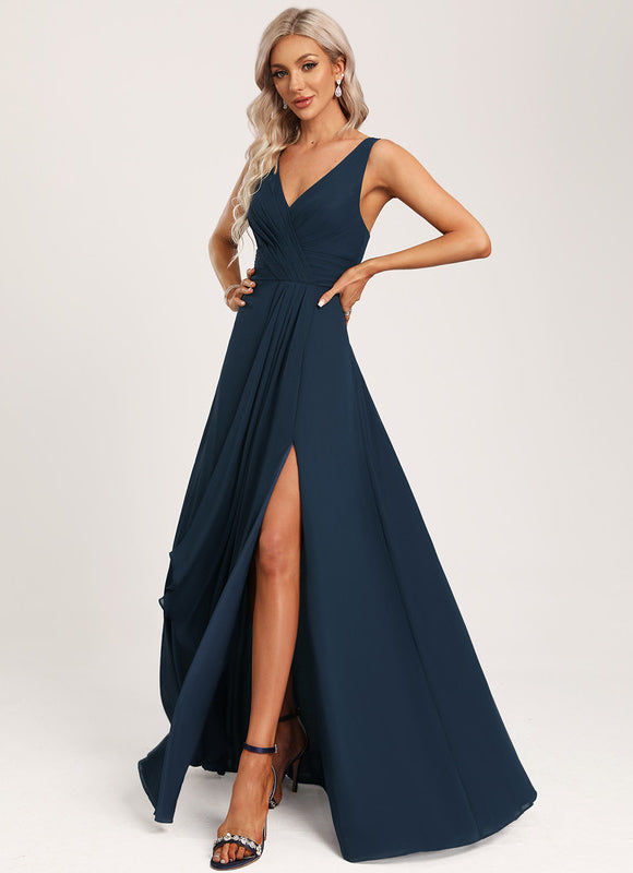 Robe Cérémonie Longue Volants Rose - gallery 1